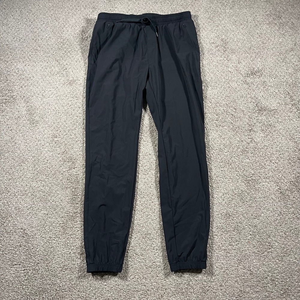 UNRL Men's Jogger Tapered Elastic Waist Athletic Performance L Black